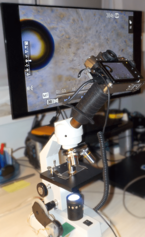 Fujifilm Xmount camera microscope adapter